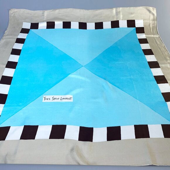 Vintage Yves Saint Laurent Abstract Silk Scarf - Picture 3 of 7